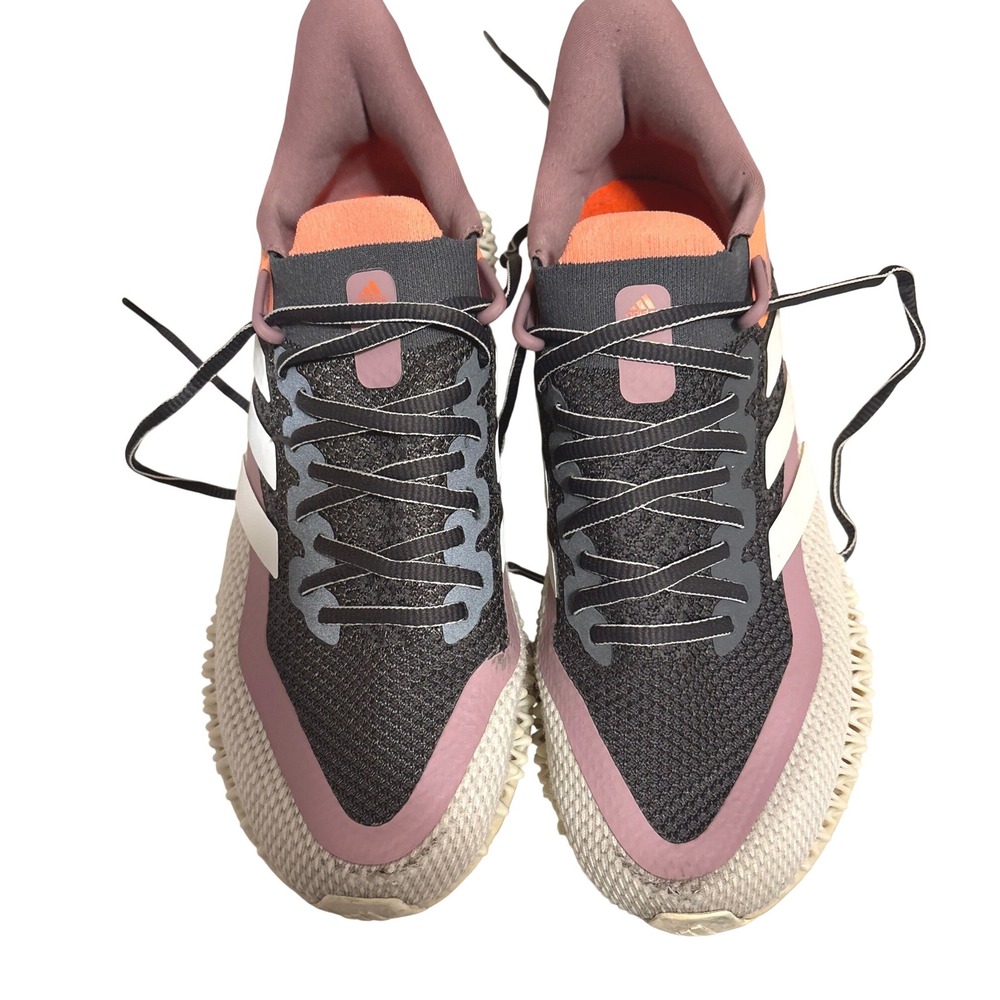 Adidas Womens 4DFWD Running Sneakers Grey Mauve Solar Orange Size 8